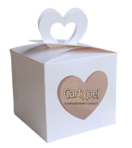 Caja De 1 Cucpake En Forma De Corazon 267x300